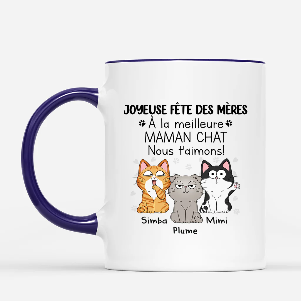 Tasse Papa Chat Personnalisé – Au Meilleur Papa Chat - Image 2