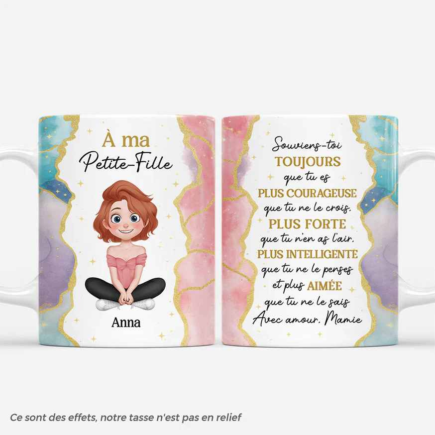 Mug Personnalisé Fille - Souviens-toi Tu Es Courageux