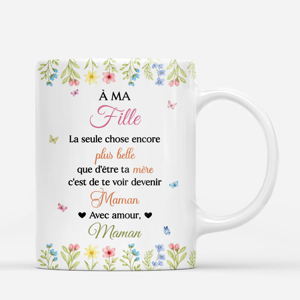 Mug Personnalisé Future Maman - Voir Ma Fille Devenir Une Mère - Image 3