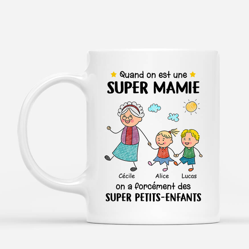 Mug mamie personnalisé – Super mamie affirmée