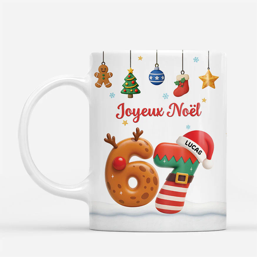 Mug Personnalisé Humoristique Pour Femme/Homme - Joyeux Noël 67