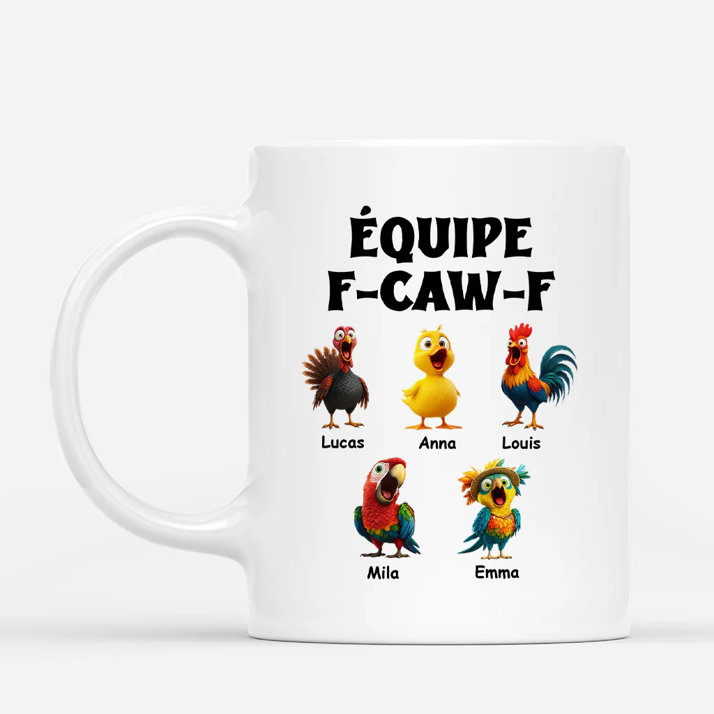Mug Personnalisé Humour Pour Femme/Homme - Équipe F-caw-F