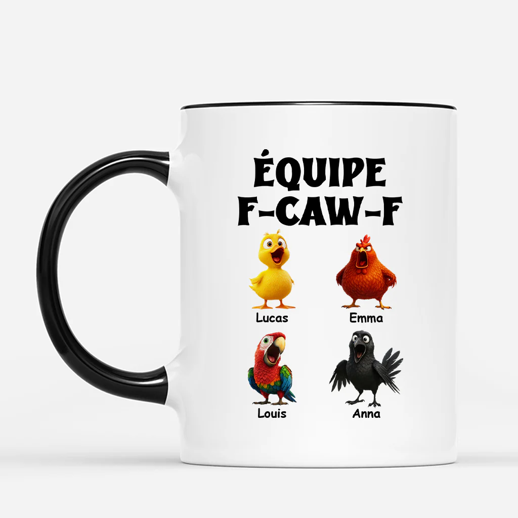 Mug Personnalisé Humour Pour Femme/Homme - Équipe F-caw-F - Image 2