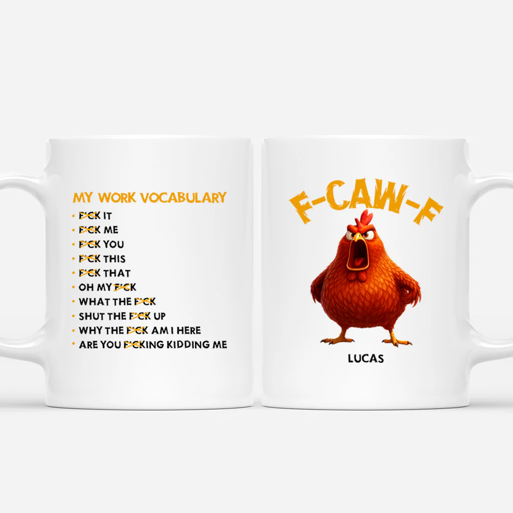 Mug Personnalisé Humour Pour Femme/Homme - Mon Vocabulaire Au Travail
