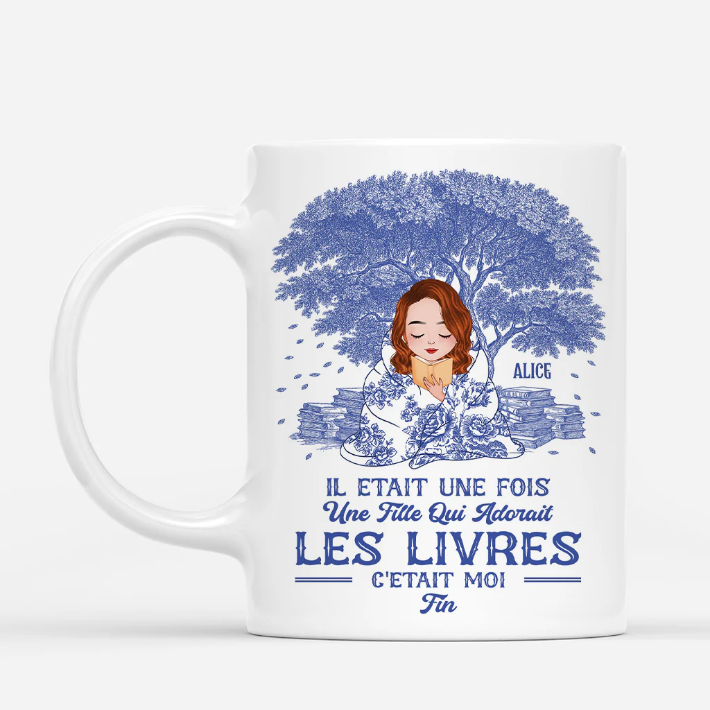 Mug personnalisé – Il était une fois une fille qui adorait les livres