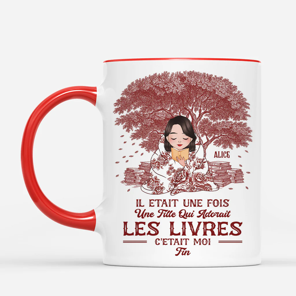 Mug personnalisé – Il était une fois une fille qui adorait les livres - Image 2