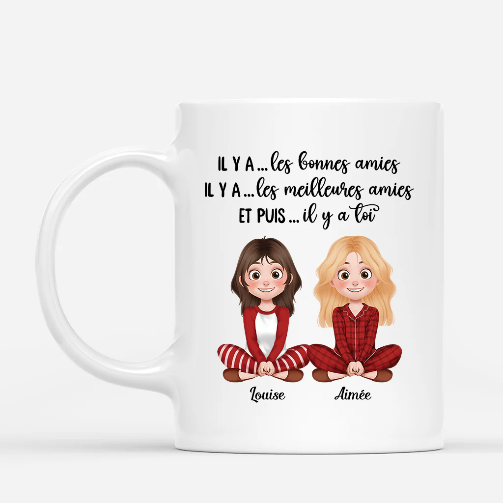 Mug Personnalisé Meilleure Amie - Il Y A Une Bonne Amie