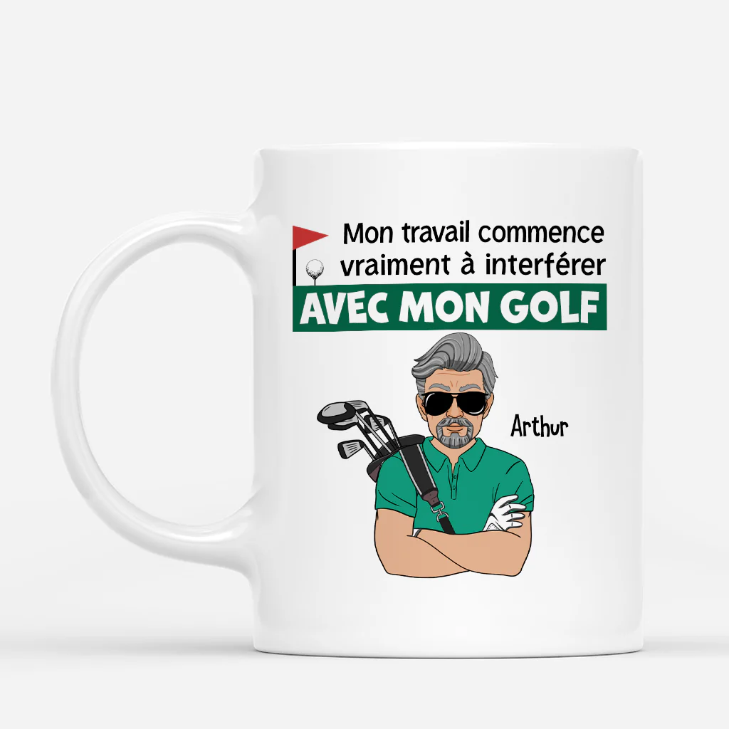 Mug Personnalisé - Interférer Avec Mon Golf