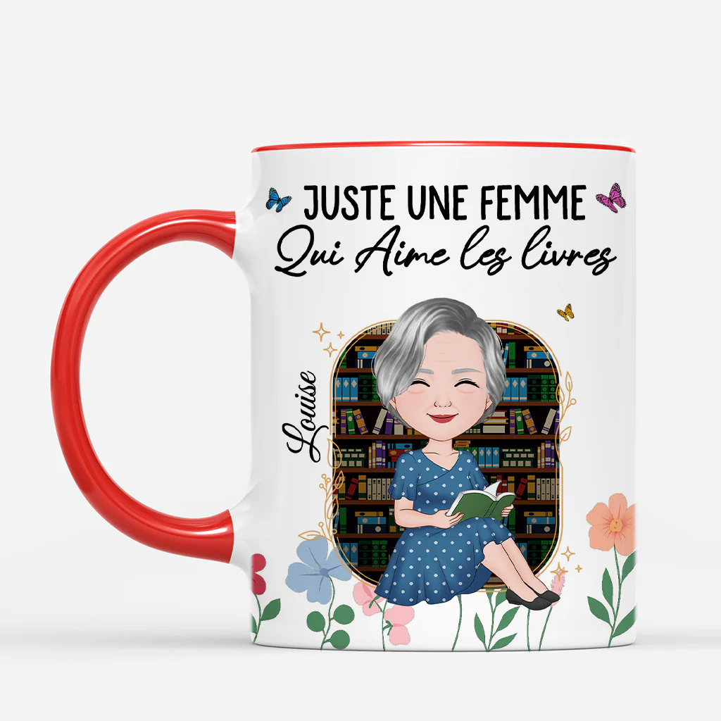Mug Personnalisé Femme - Je Suis Une Fille Qui Aime Les Livres - Image 2