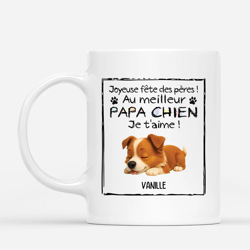 Mug personnalisé avec chien – Fête des pères