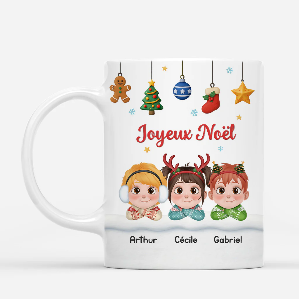 Mug Personnalisé - Joyeux Noël Maman Papa