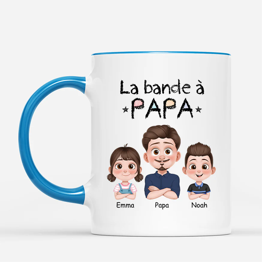 Mug Personnalisé Maman - La Bande À Maman - Design Cartoon Version Crayon - Image 2