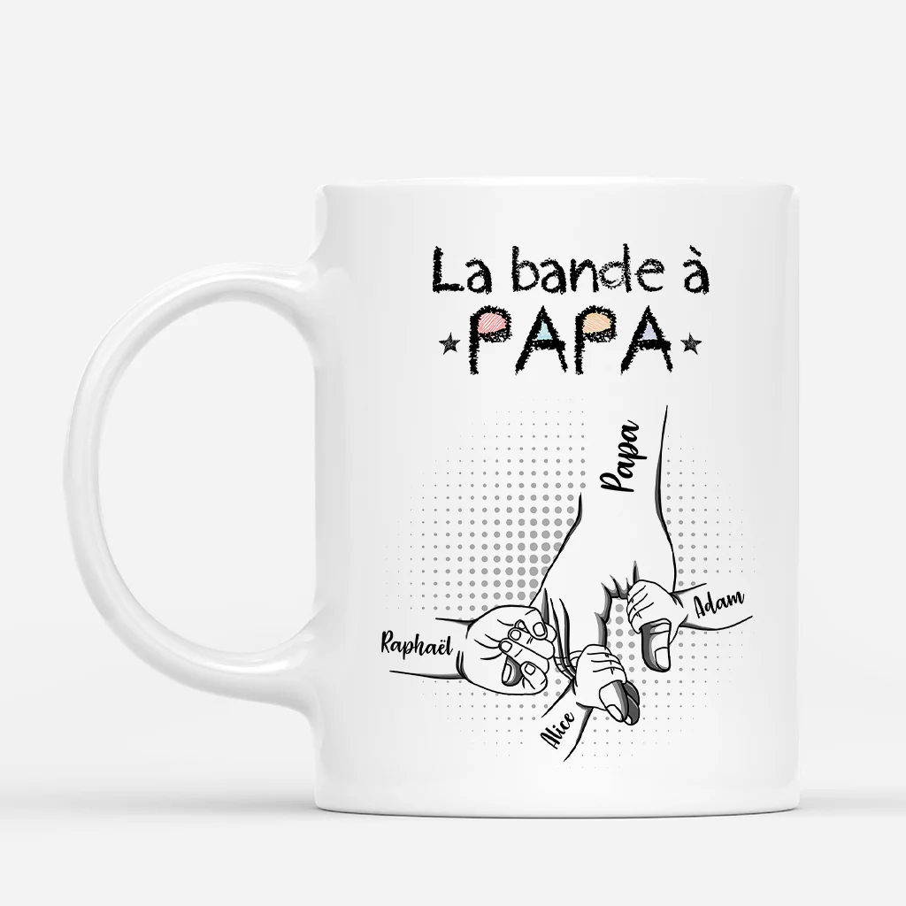 Mug Personnalisé La Bande À Papa - Design Mains Touchant