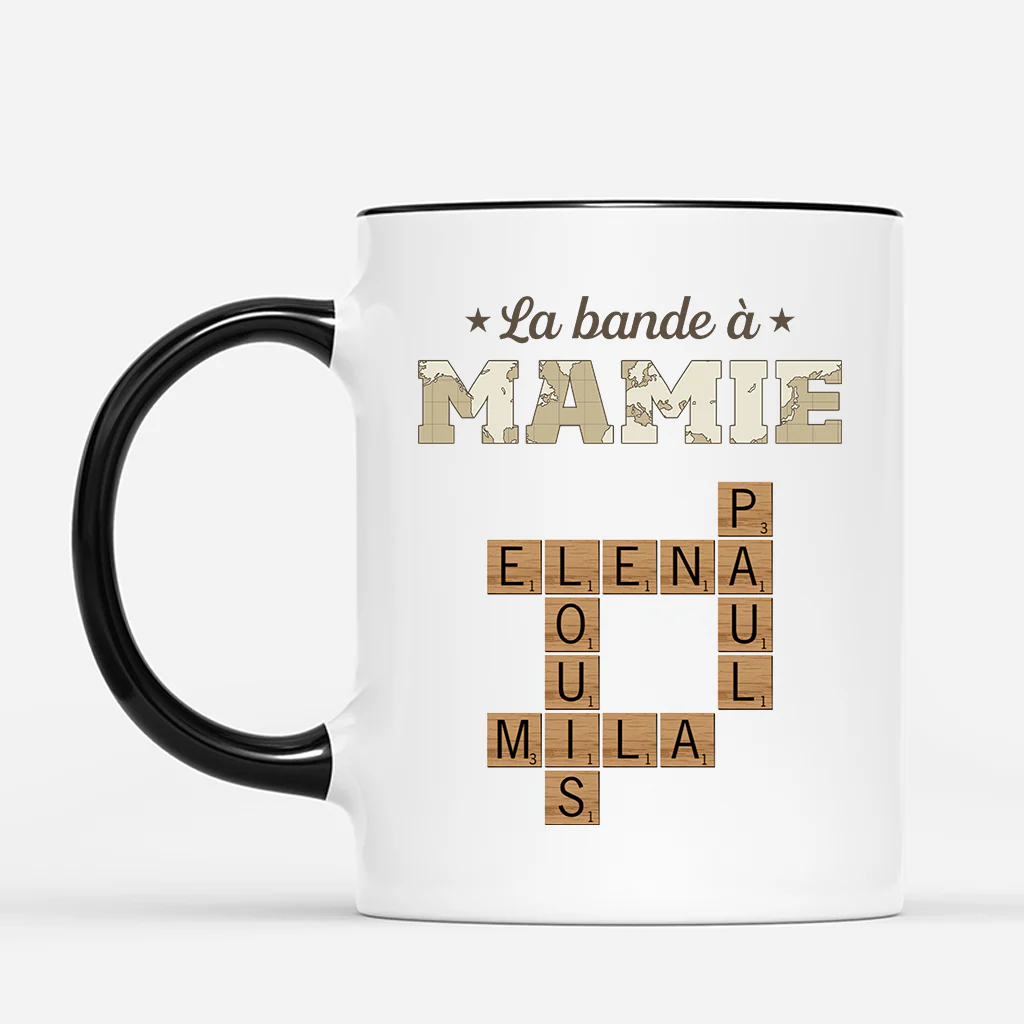 Mug Personnalisé Papa - La Bande À Papa - Version Carte Avec Mots Croisés - Image 2