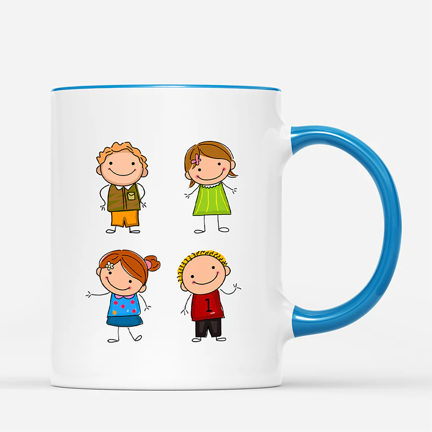 Mug Personnalisé - La Bande À Papy - Dessin Crayon Avec Mots-Croisés - Image 3