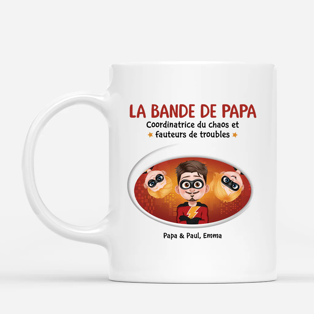 Mug Personnalisé - La Bande De Papa Super-héros