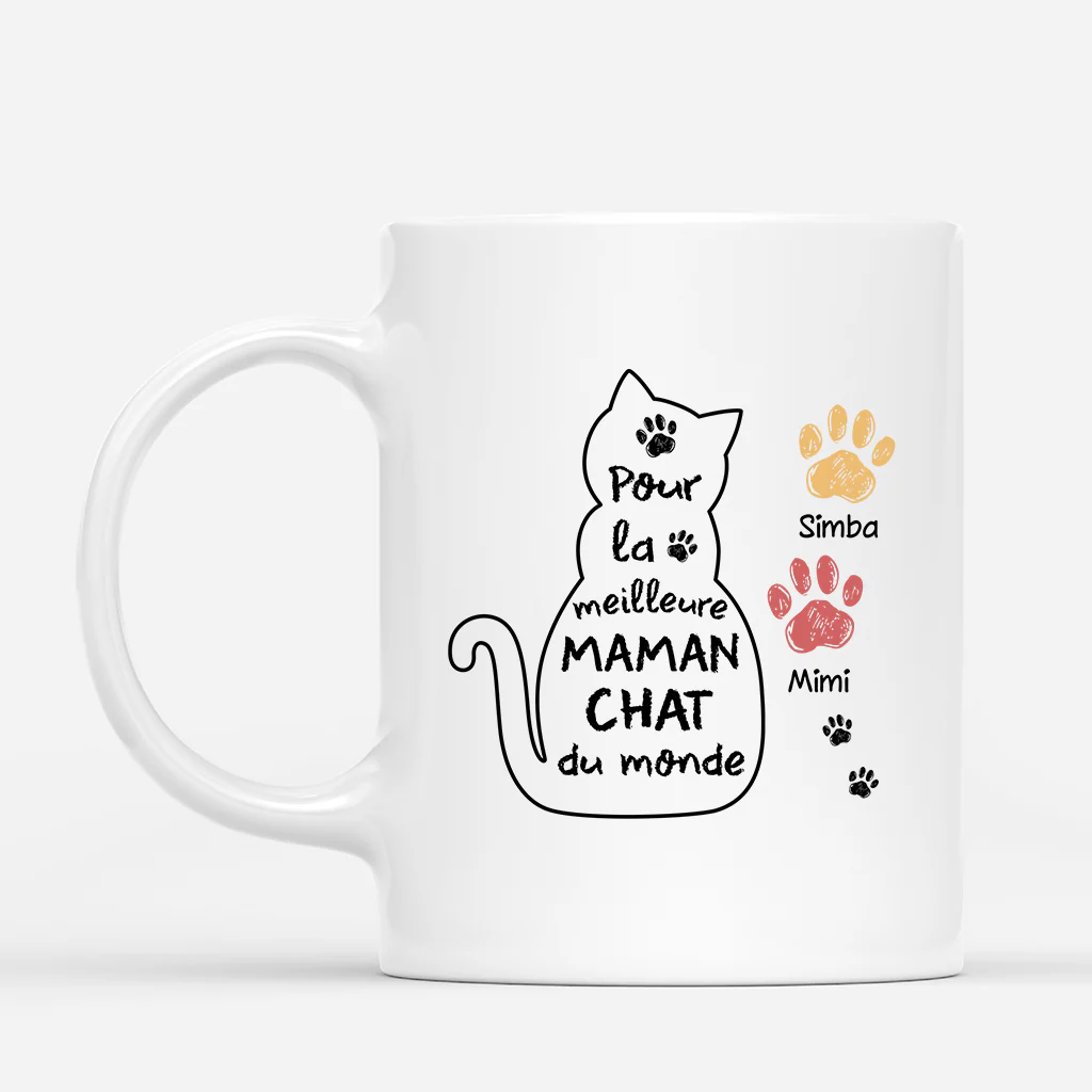 Mug personnalisé chat – Meilleure maman du monde