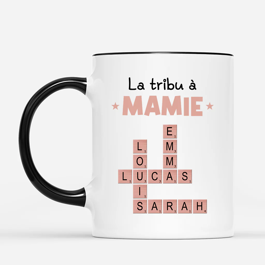 Mug Personnalisé Papa - La Tribu À Papa Avec Mots-Croisés - Image 2