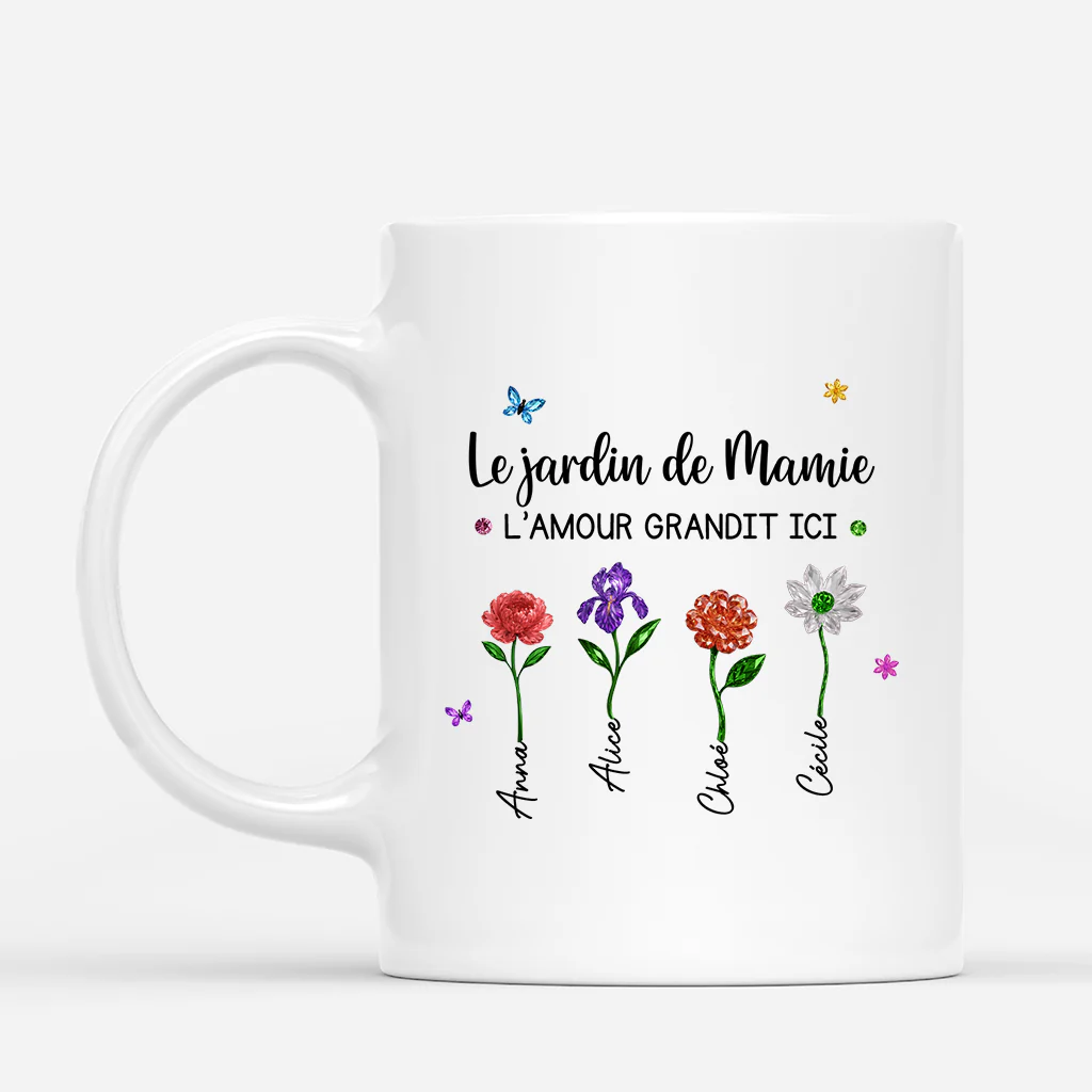 Tasse Personnalisée Mamie - Le Jardin De Mamie Maman Avec Amour