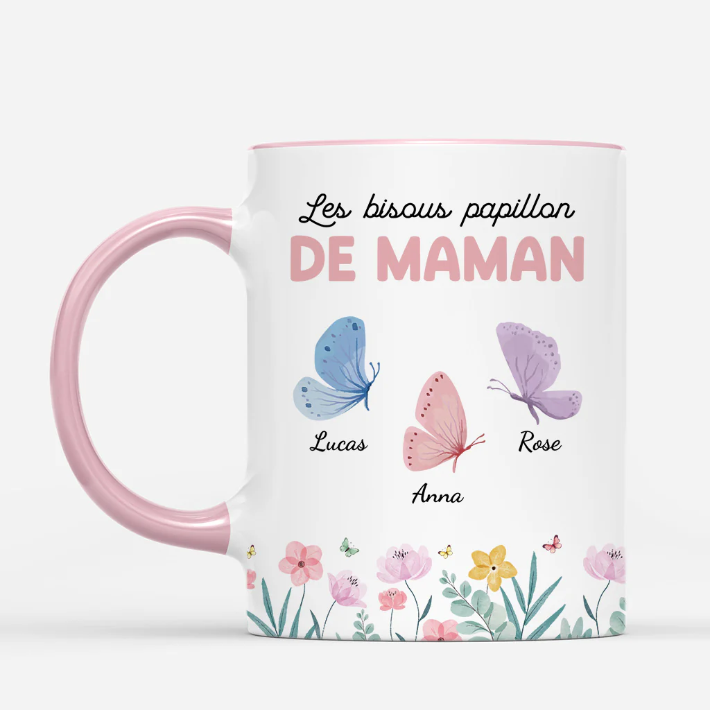 Tasse Personnalisée Mamie - Les Bisous Papillon De Mamie - Image 2