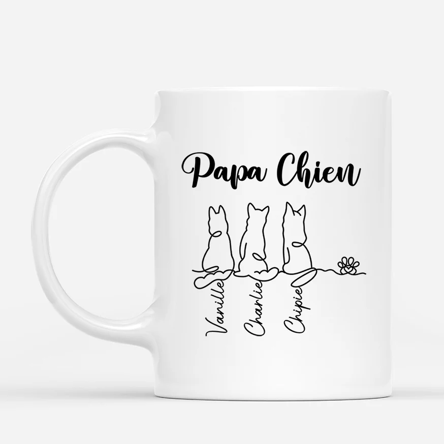 Tasse Personnalisée Chien - Maman Chien Avec Dessin