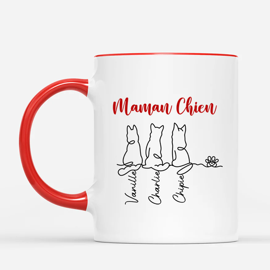 Tasse Personnalisée Chien - Maman Chien Avec Dessin - Image 2