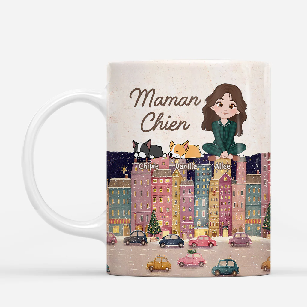 Tasse Personnalisée Chien - Maman/Papa Chien Et La Ville