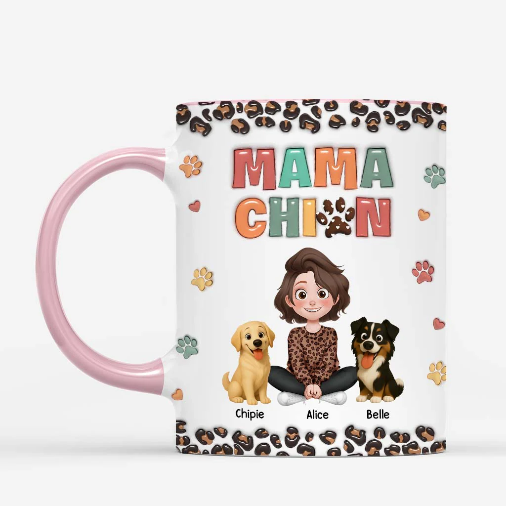 Mug Personnalisé Chien - Papa/Maman Chien Style Léopard - Image 2