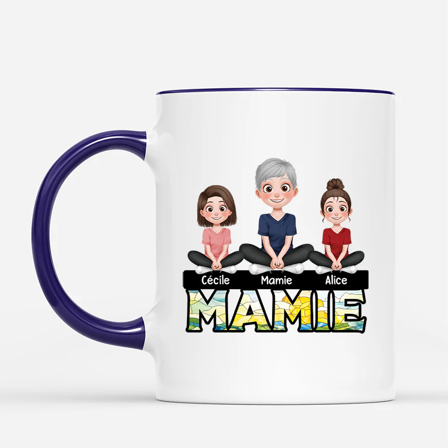 Mug Personnalisé Maman - Design Carton Version Vitrail - Image 2