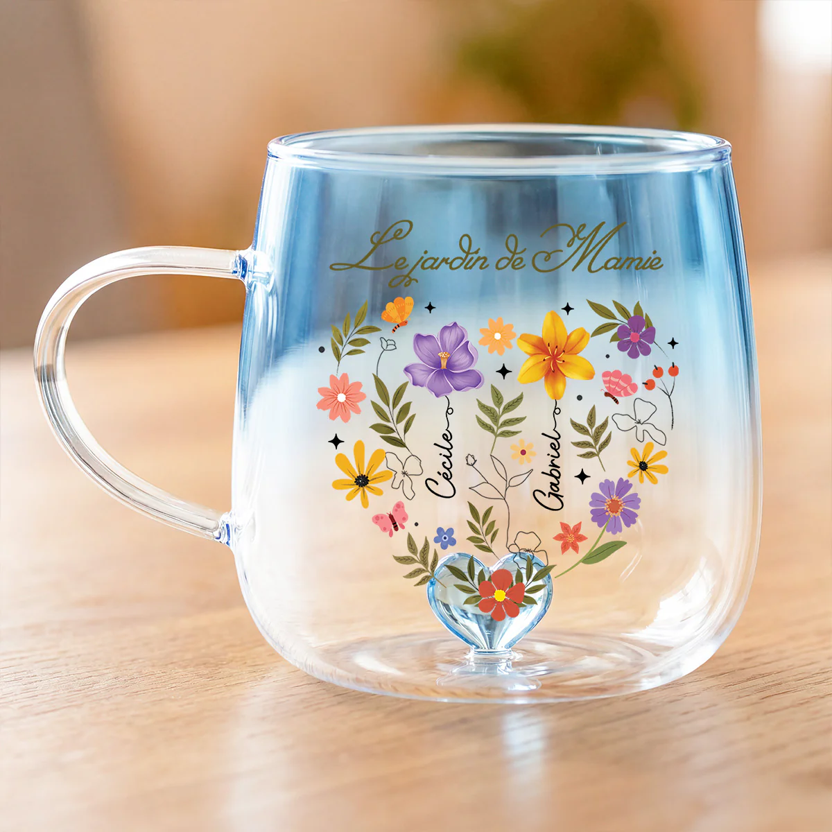 Mug Personnalisé Maman En Verre Dégradé - Le Jardin De Maman Et Mamie - Image 2
