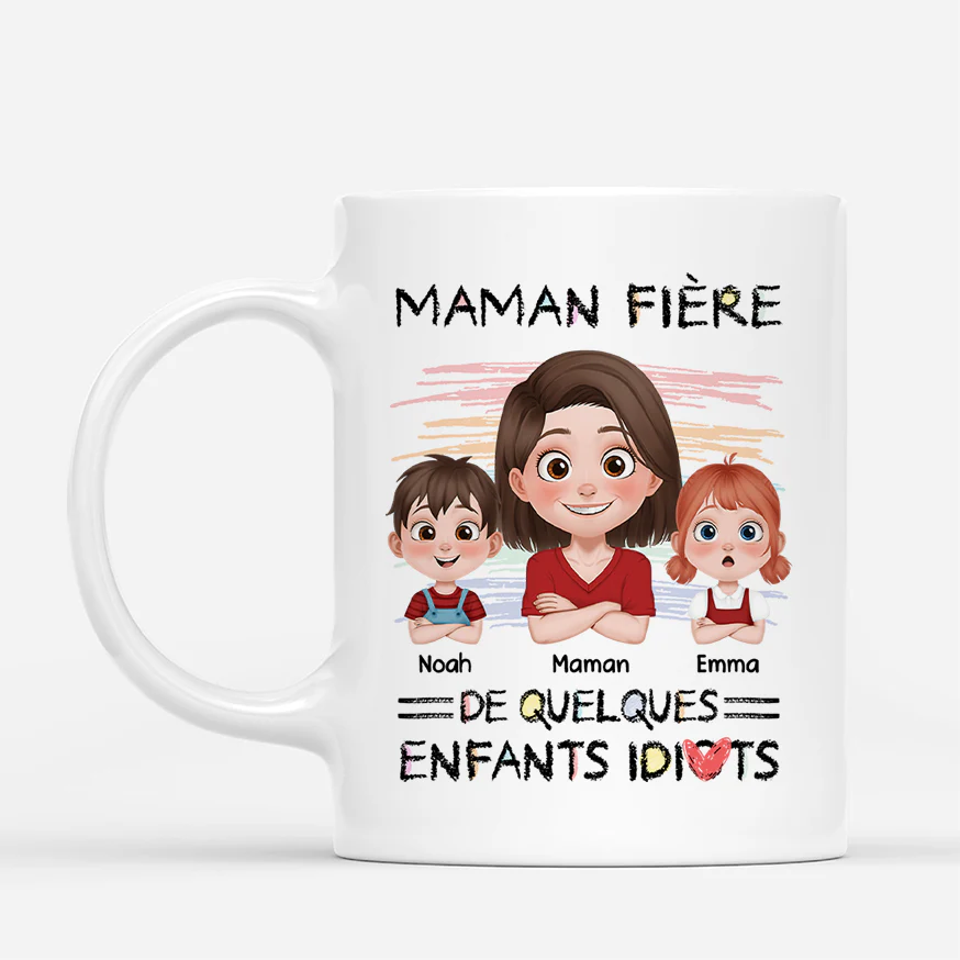 Mug Personnalisé Maman - Maman Fière Design Cartoon