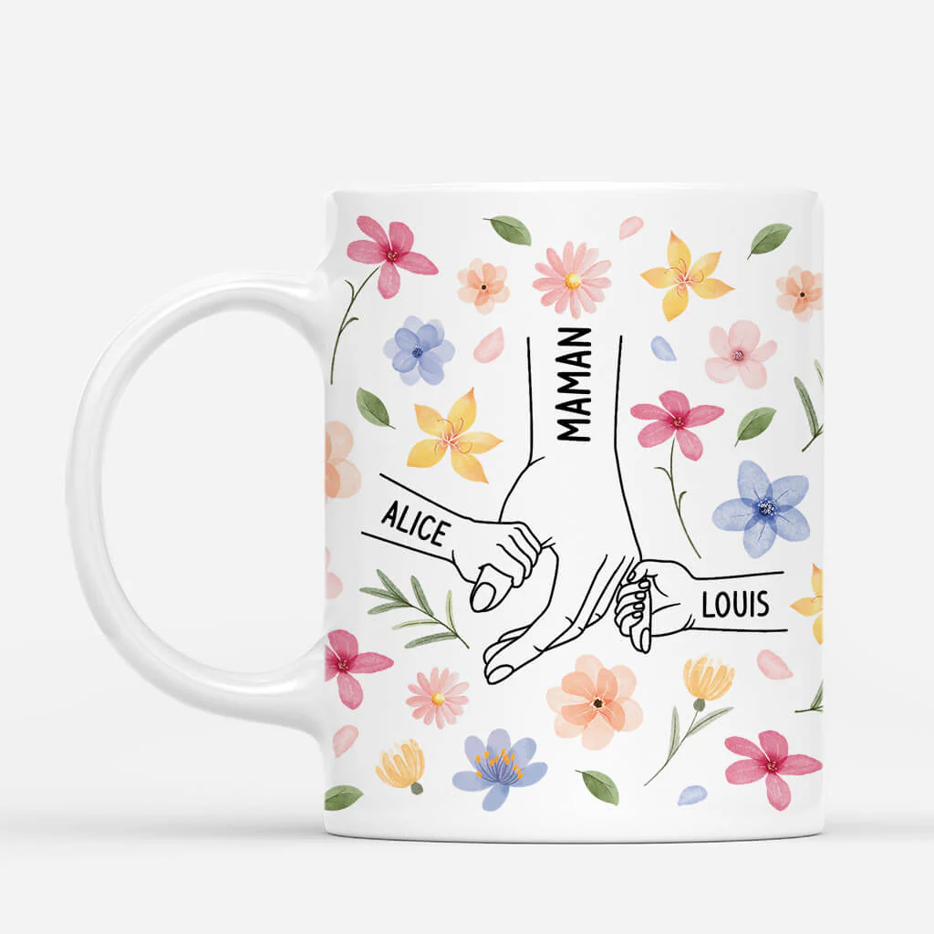 Mug Personnalisé Maman Floral