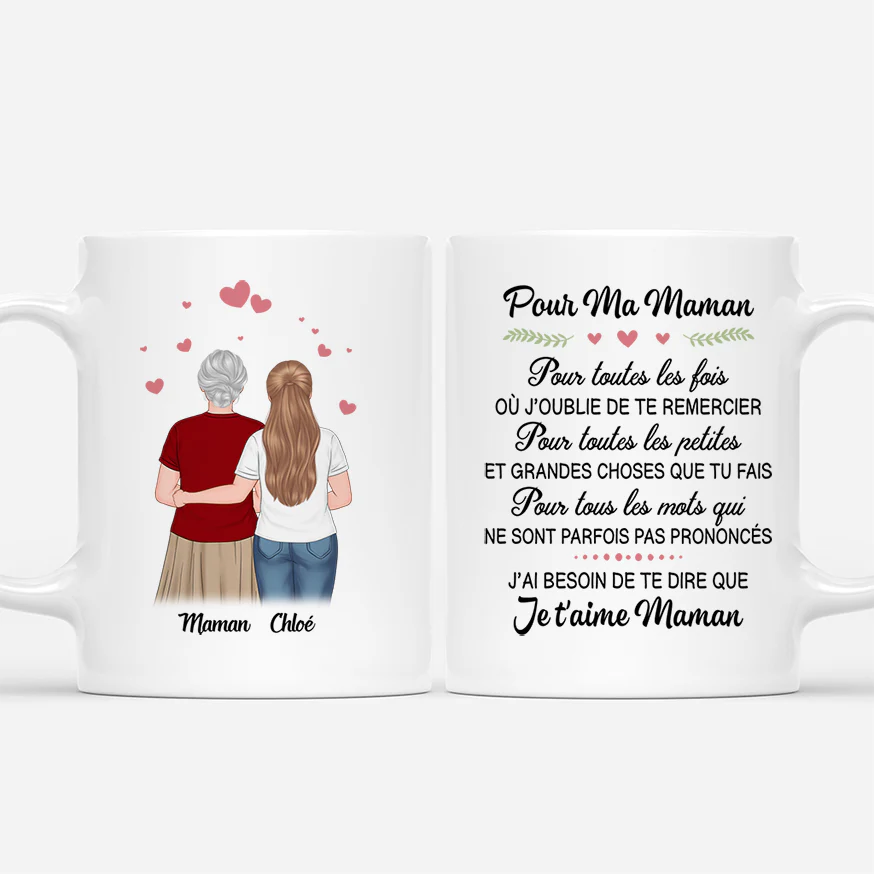 Mug Personnalisé Maman - Lettre d'Amour