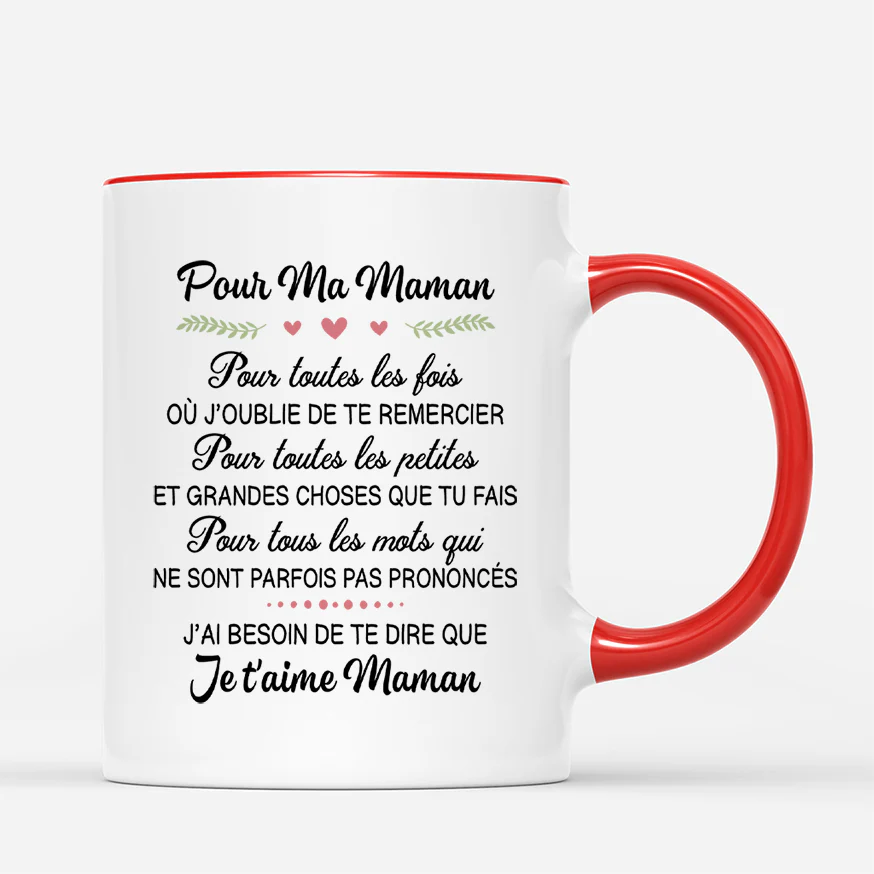Mug Personnalisé Maman - Lettre d'Amour - Image 3