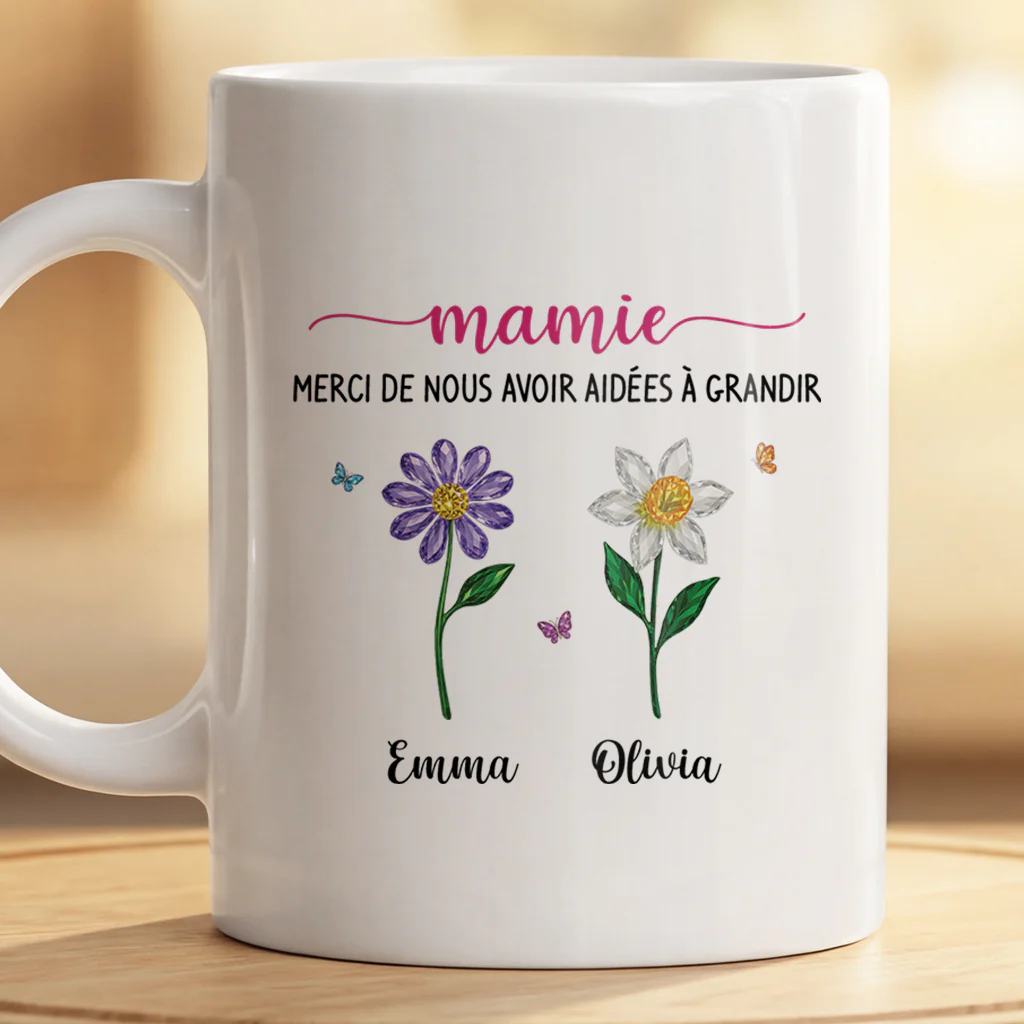 Mug Personnalisé Maman | Merci De M'Aider À Grandir - Image 2