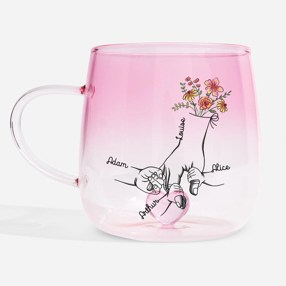 Mug Personnalisé Maman | Cadeau Fête Des Mères Verre Dégradé