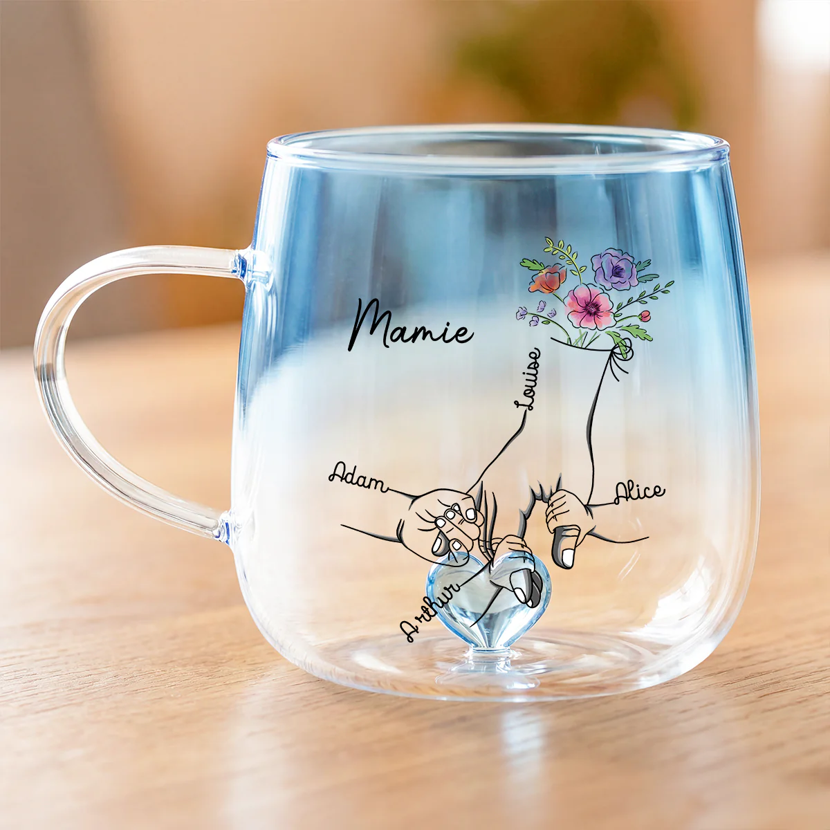 Mug Personnalisé Maman | Cadeau Fête Des Mères Verre Dégradé - Image 2