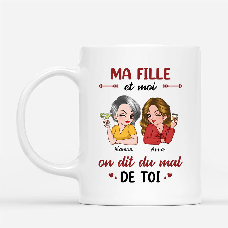 Mug Personnalisé Maman Mamie - On Dit Du Mal De Toi