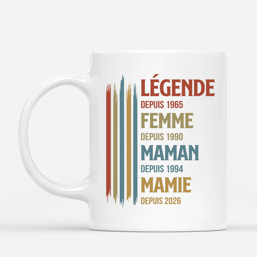 Tasse Personnalisée Mamie | Tu Es Une Légende Maman