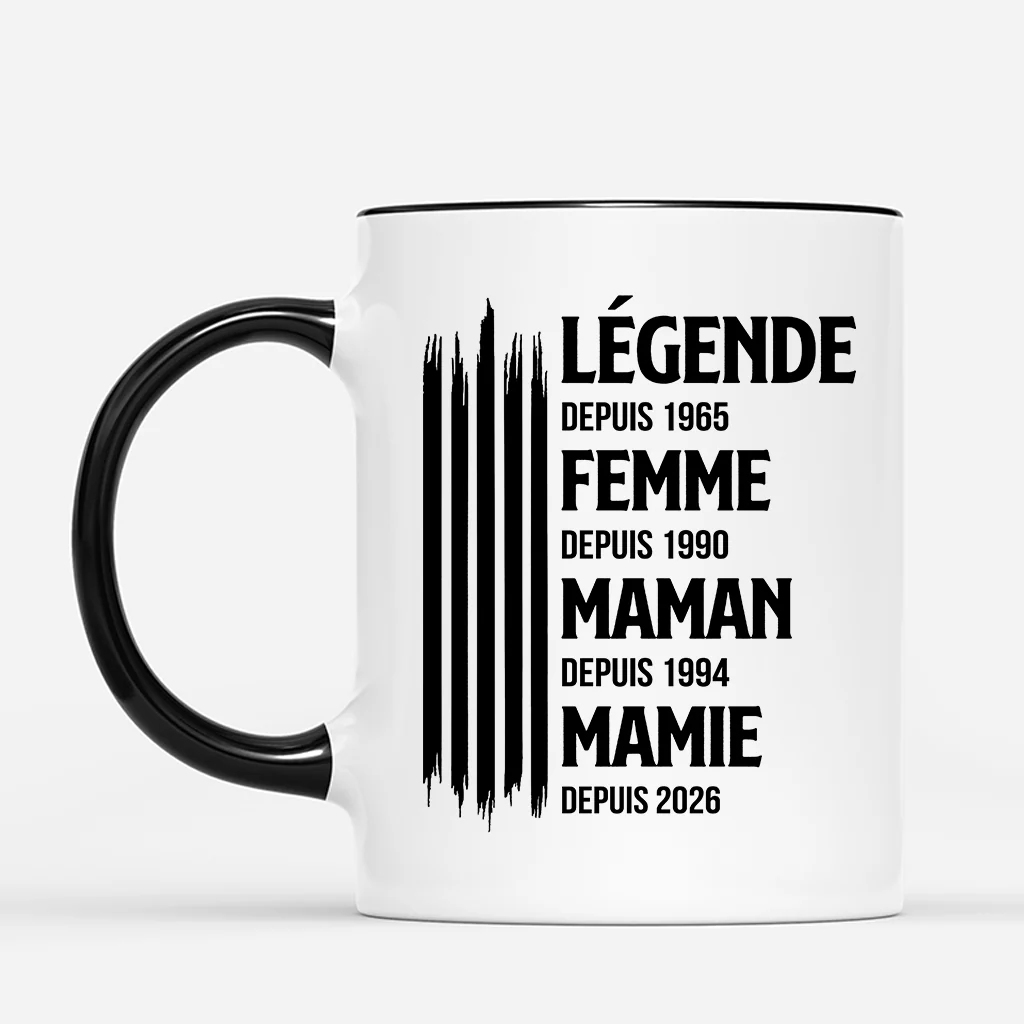 Tasse Personnalisée Mamie | Tu Es Une Légende Maman - Image 2