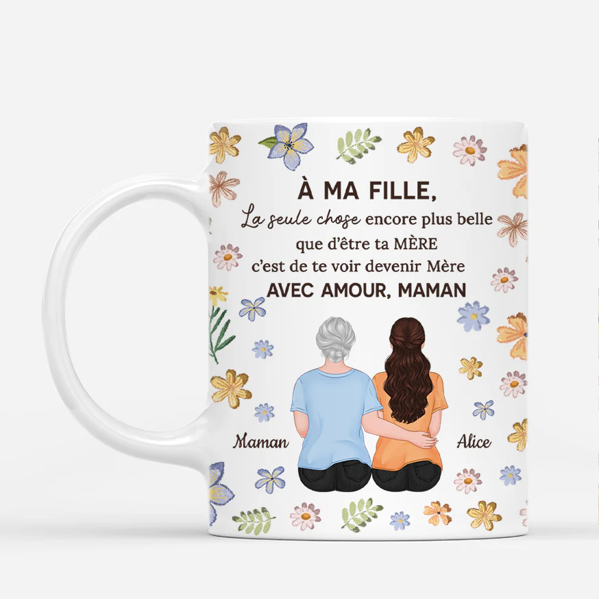 Mug Personnalisé Fête Des Mères - Message D'Amour Pour Fille