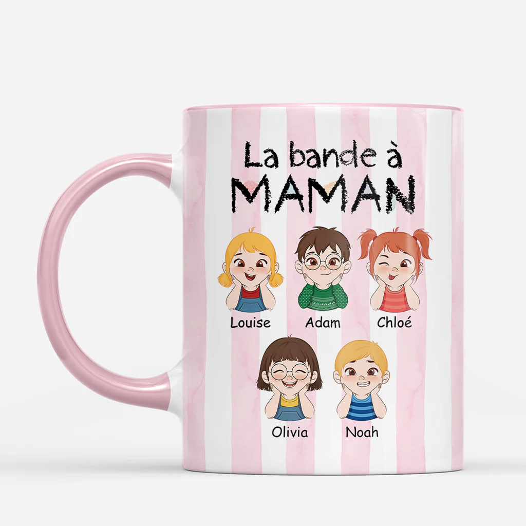 Mug Personnalisé Maman Papa À Rayures - La Bande À Maman