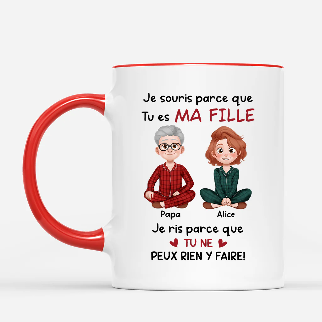 Tasse Personnalisée Papa Maman - Souris Parce Que Tu Es Mon Fils - Image 2