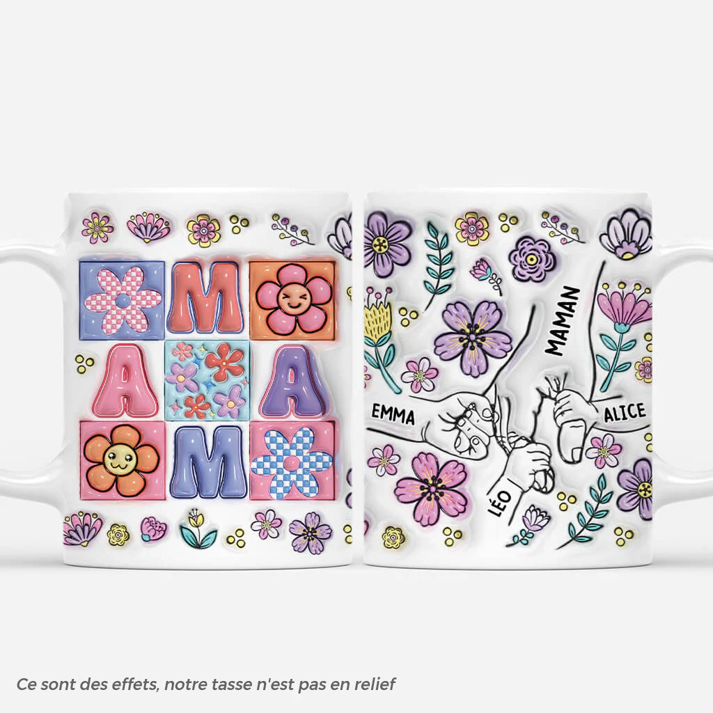 [Effet d'Impression 3D] Mug Personnalisé Maman Y2K