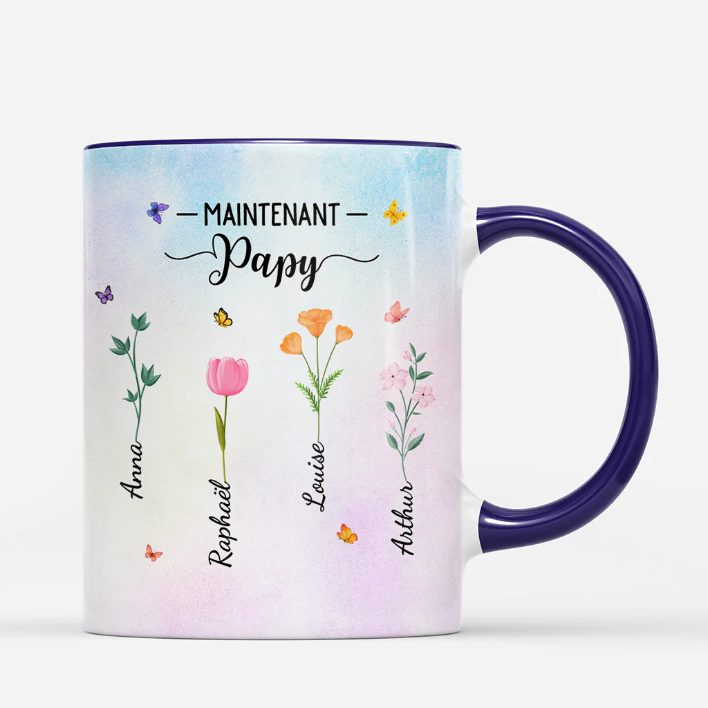 Mug Personnalisé Fete des Meres - D'abord Maman Maintenant Mamie - Image 3