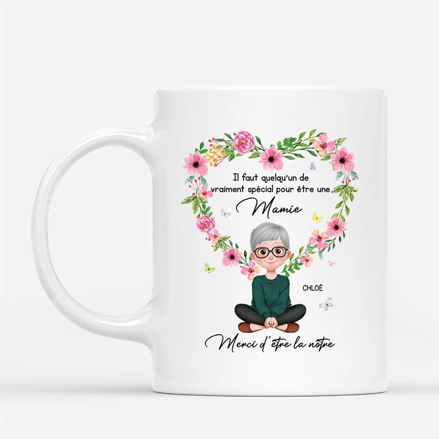 Mug Mamie Personnalisé - Merci d'Être la Nôtre
