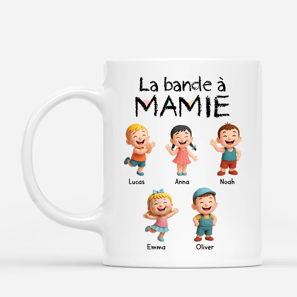 Mug Personnalisé Papy | La Bande À Mamie Avec Dessin Enfant