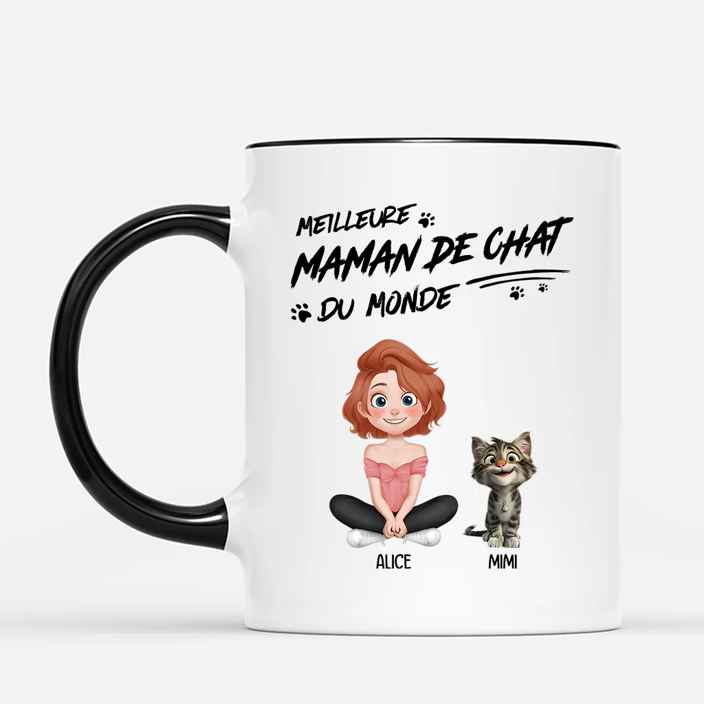 Tasse personnalisée avec chat – Chat Dormant - Image 2