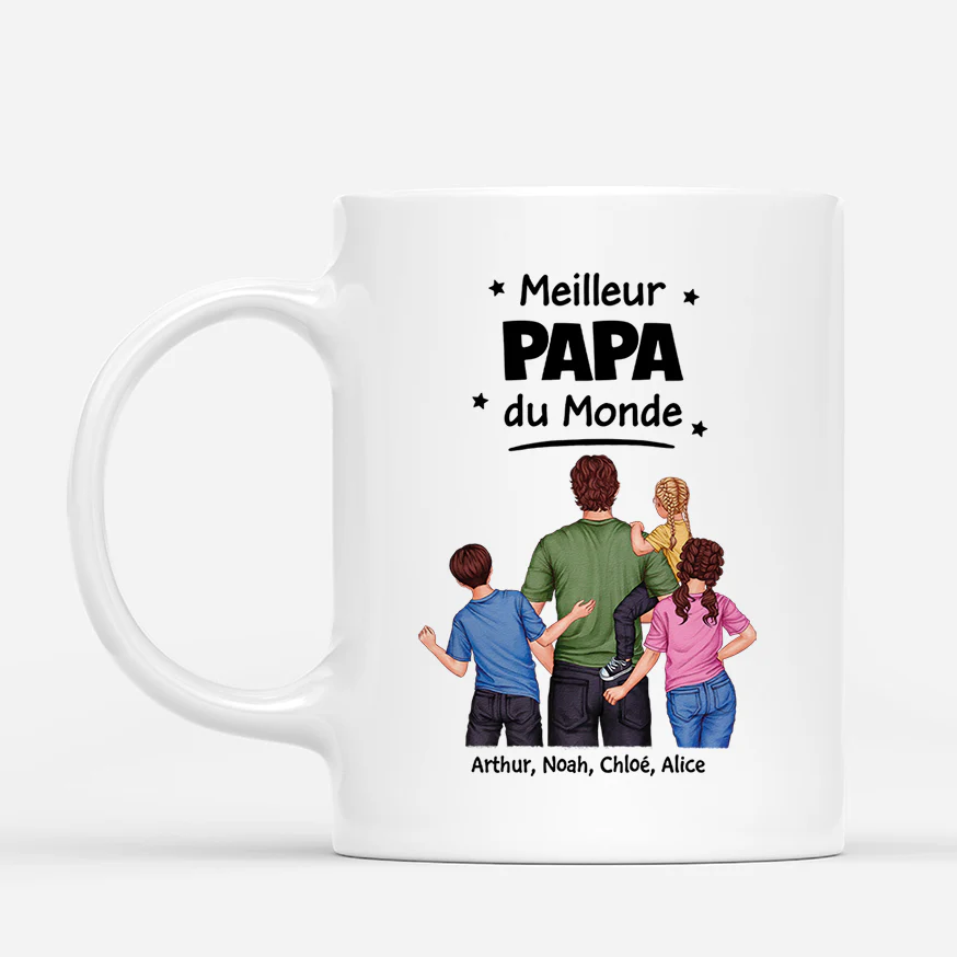 Mug Personnalisé Papa - Meilleur Papa Fort Du Monde