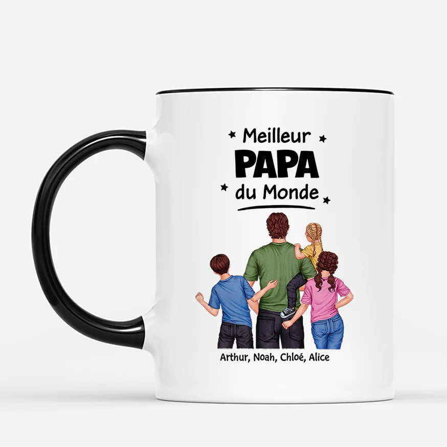 Mug Personnalisé Papa - Meilleur Papa Fort Du Monde - Image 2